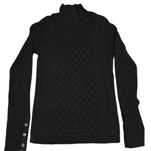 CHANEL Black Turtleneck Sweater